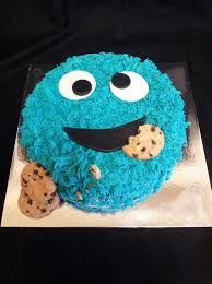 Butter Icing Birthday Cake For Little Boy Butter Cream Recipe Monster Cookies Monster Cake Cookie Monster Cake