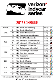 When and where is the nascar race? Verizon Indycar Series Tv Schedule Features Continuity With Abc And Nbcsn