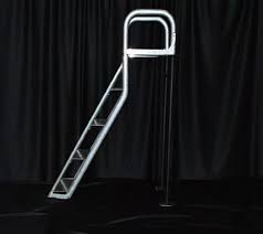 The simple step unit is constructed of lightweight aluminum tube with plywood treads available in a staging concepts' adjustable height stair units attach easily to sc90 and sc97 platforms with no attachment: Aqua Stairs 6 Step Angled Heavy Duty Dock Ladders Dockladdersdepot Com