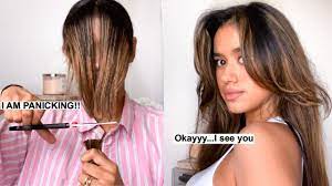 The soft waves will imitate a. Omg I Gave Myself Curtain Bangs Almost Botched My Hair Must Watch Youtube