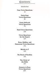 Hard bible quiz questions and answer. Awesome Book Of Bible Trivia Bob Phillips 9780736912600 Christianbook Com