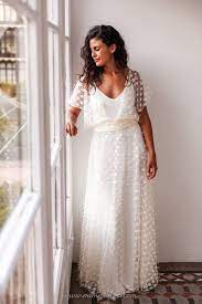 Loose Sleeve Wedding Dress Loose Wedding Dress Tulle Polka Dot Bridal Gown Relaxed We Loose Wedding Dress Simple Wedding Dress Casual Relaxed Wedding Dress