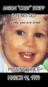 AARON “CODY” STEPP Cody was reportedly last seen playing in a neighbor's  backyard