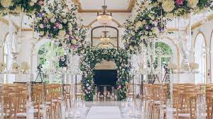 English Garden Theme Wedding At Northbrook Park Floral Arch Silk Flowers Available On English Garden Wedding Theme Garden Theme Wedding Winter Wedding Venues