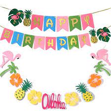 Whether you're decorating a ballroom or a backyard, find out best birthday party decorations and ideas to suit your style. Hawaiian Party Decoration Luau Party Supplies Hawaiian Tropical Banner Flamingo Garland For Pool Party Supplies Tropical Party Decoration Set Of 2 Birthday Banner For Beach Moana Party Decorations Walmart Com Walmart Com