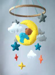 Nino Vivero Movil Bebe Cuna Movil Bebe Movil Cuna Lindo Oso Etsy Baby Mobile Crib Mobile Baby Mobile Girl