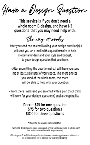 Design bar first, choose the type of design help you need. Interior Designing Sara Green Collective