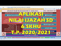 Pada aplikasi skhu sd ini bisa anda gunakan untuk mencetak surat keterangan hasil ujian kurikulum 2013 maupun ktsp 2006, anda tinggal pilih saja sesuai lembaga sekolah. Aplikasi Nilai Ijazah Skhu Sd Tp 2020 2021 Excel Youtube