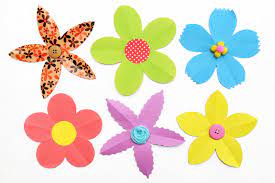Maybe you would like to learn more about one of these? Folding Paper Flowers 5 Petals Kids Crafts Fun Craft Ideas Firstpalette Com