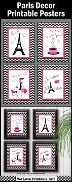 Paris Decor Oh La La These Printable Posters Will Be Such A Great Addition To Your Pink And Black Home Dec Paris Room Decor Paris Themed Bedroom Paris Decor