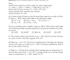 Heat capacity of gases (specific, molar) at constant pressure and volume definition, units, value, calculation formula of cp cv for gas from energy heat capacity (specific) of gases is defined as the amount of heat required to raise the temperature of one gram of gases by unit degree but per mole of. Solved Data Specific Heat Capacities Of Silver Gold Ic Chegg Com