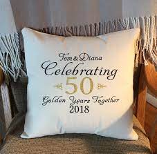 Personalized 50 Year Anniversary Gift Embroidery Pillow Etsy Anniversary Pillow 50 Years Anniversary Gift Year Anniversary Gifts