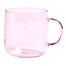 Hay Glass Mug Pink Mugs Borosilicate Glass