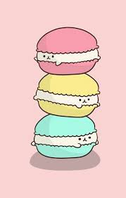 Chibi Cute Food Kawaii Macarons Kawaii Drawings Cute Kawaii Drawings Kawaii Wallpaper