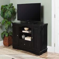 Capable of accommodating a tv up to 42, this sauder tv stand will be an appealing centerpiece in your living space. Angelina 42 Inch Black Finish Highboy Tv Stand Console On Sale Overstock 5473063