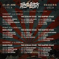 Tons of rock 2018 blir avholdt 20. Vreid Www Vreid No
