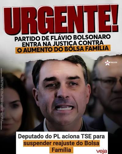 Urgente! PL, Partido de Flávio Bolsonaro, se posiciona mais uma vez contra o povo e contra mais dignidade!