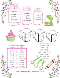 So i made this handy kitchen conversions printable. Kitchen Conversions Chart My Home Based Life