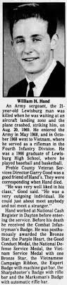 Sgt William Harry Hand (1948-1969)