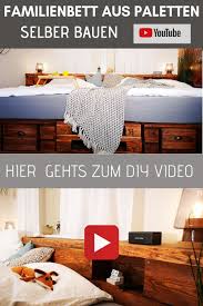 Worauf du beim bau achten solltest und wie du das bett schritt für schritt selber bauen kannst, zeigen wir dir hier. á… Palettenbett Selber Bauen Diy Europaletten Bett Anleitung Bett Aus Paletten Bauen Palettenmobel Bett Aus Paletten
