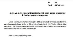 Kaba ölüm hızı binde 5,3. Tuik 2020 Olum Ve Olum Nedeni Istatistiklerini Yayinlamadi