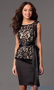 Dresses Formal Prom Dresses Evening Wear Sleeveless Knee Length Peplum Dress By Sally Short Semi Formal Dresses Girls Formal Dresses Formal Cocktail Dress