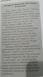 Jelaskan penyebab keragaman agama di indonesia!. Tulis Lah Ringkasan Berdasarkan Isi Teks Keragaman Agama Dan Suku Bangsa Di Indonesia Tolong Brainly Co Id