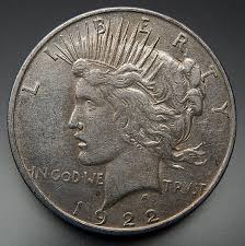 1922 Us Mint Collectible One Silver Peace Dollar Gold Stream Boutique Peace Dollar Dollar Coin Value Valuable Coins