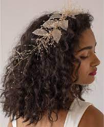Soho Style Organza Bridal Hair Crown With Crystals Reviews Beauty Macy S Curly Bridal Hair Crown Hairstyles Boho Bridal Hair
