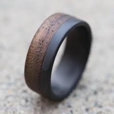 The Craftsman Filament Carbon Fiber Walnut Wood Ring Carbon Craftsman Fiber Filament Ring Wood Wedding Ring Wedding Rings Simple Mens Wedding Rings