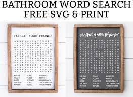 Everyday low prices and amazing selection. Bathroom Word Search Svg Print 3 Free Versions