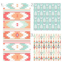 Coral crib bedding, blush pink floral crib bedding bumperless baby bedding set lottie da. Coral Mint Tribal Crib Bedding Set Girl From Neonearth On Etsy