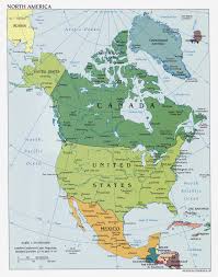 Us states major cities map. Large Detailed Political Map Of North America With Major Cities 2006 North America Mapsland Maps Of The World