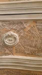 After the paint has dried, the first step is to apply the top coat (works like mod podge but so much easier to work with) directly on the painted door/furniture. How To Decoupage On Wood Furniture West Magnolia Charm