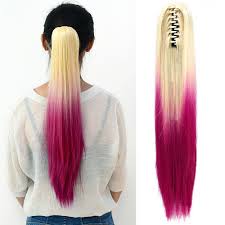 These clip in hair extensions are extremely thick as they have three or. Buy Neverland Beauty 21 Straight Ombre Thick Hair Claw Clip Ponytail Pony Clip In Hair Extensions Claw Clip On In Hair Piece Blonde To Rose Red In Cheap Price On Alibaba Com