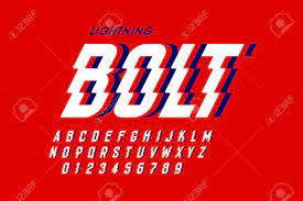 Letter a lightning logo icon design template. Lightning Bolt Style Font Design Alphabet Letters And Numbers Royalty Free Cliparts Vectors And Stock Illustration Image 125274289