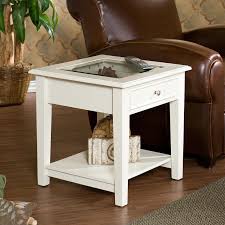 Panorama End Table White Www Hayneedle Com Glass End Tables White End Tables End Tables