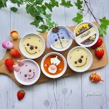 2018 03 16 fri ㅤㅤㅤㅤㅤㅤㅤㅤㅤㅤㅤㅤㅤ こんにちは ココットシリーズ プーさんの仲間たちのプリンを作りました ツムツム バージョン cute baking cute snacks cute desserts