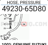4923065D80 Suzuki HOSE, PRESSURE