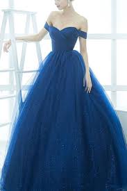 Off Shoulder Prom Dress Ball Gown Sparkly Royal Blue Organza Long Evening Dress For Prom 2017 Prom Dresses Ball Gown Ball Gowns Prom Ball Gown Dresses