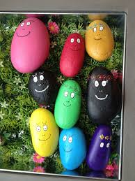 Famille Barbapapa Avec Des Cailloux Home Made Famille Barbapapa Fait Maison Galets