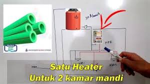 Dilengkapi dengan display lpg low pressure, alat ini berkapasitas 6 liter sehingga bisa menghasilkan air panas dengan cepat. Rangkaian Pipa Satu Water Heater Pemanas Air Untuk Dua Kamar Mandi Youtube