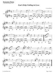 Sheet music arranged for piano/vocal/chords, and singer pro in c major (transposable). Can T Help Falling In Love Blue Hawaii Ost Free Piano Sheet Music Piano Chords