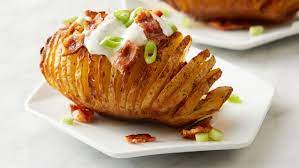Air Fryer Bacon Ranch Hasselback Potatoes Recipe Recipes Air Fryer Recipes Hasselback Potatoes
