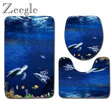 Also, things that match not just a shower curtain from here and towels from there. Bath Mats Ocean Dolphin Toilet Seat Cover Pedestal Bath Mat Carpet 3pcs Set New Bathroom Home Furniture Diy Itkart Org