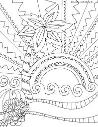 Tropical beach and dolphin ocean mandala adult coloring page. Summer Doodle Coloring Pages Novocom Top