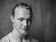 Monochrome Portrait Of A Cool And Zip Pouch by Sami Sert