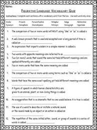 figurative language worksheets definition examples