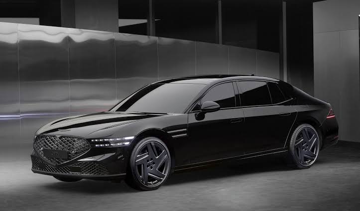 Black luxury sedan