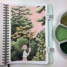 82 7k Likes 331 Comments Heikala Heikala On Instagram Colour Pickershe Ll Use It Later To Dye Her Hair A Big Thank You To Ever Art Gouache Art Book Art